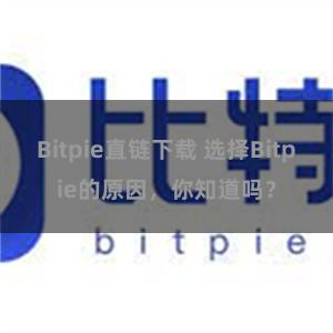 Bitpie直链下载 选择Bitpie的原因，你知道吗？