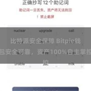 比特派安全保障 Bitpie钱包安全可靠，资产100%自主掌控