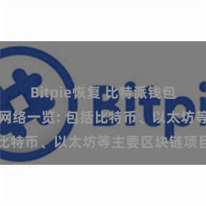 Bitpie恢复 比特派钱包支持的区块链网络一览: 包括比特币、以太坊等主要区块链项目