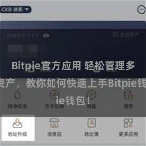 Bitpie官方应用 轻松管理多链资产，教你如何快速上手Bitpie钱包！