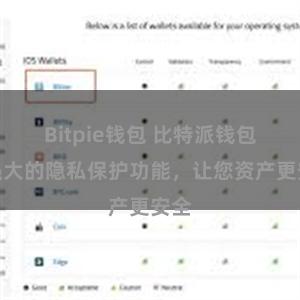 Bitpie钱包 比特派钱包：强大的隐私保护功能，让您资产更安全