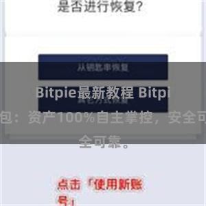 Bitpie最新教程 Bitpie钱包：资产100%自主掌控，安全可靠。