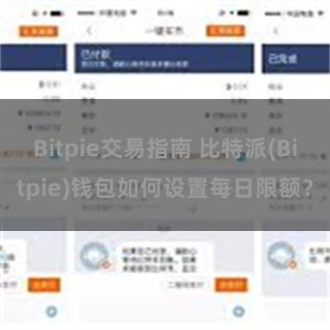 Bitpie交易指南 比特派(Bitpie)钱包如何设置每日限额？